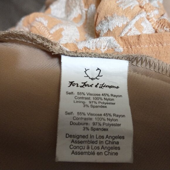 NEW!! FOR LOVE AND LEMONS 'MIA" MINI DRESS WITH LONG BELL SLEEVES - Picture 3 of 3